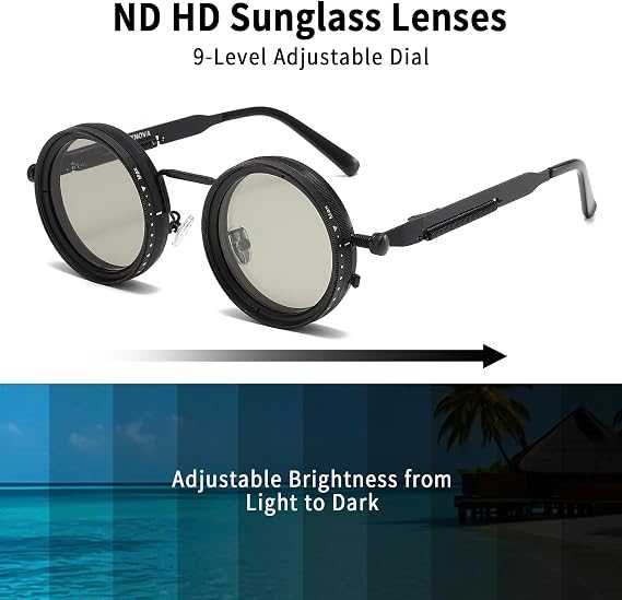 Steampunk Adjustable Tint Sunglasses – Gear-Operated Variable Filtration
