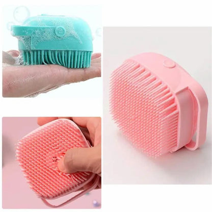 Silicone Bath Body Brush, Exfoliating Body Scrub Brush, Bath Sponge Shower Brush Scrubber with Soap Dispenser, Shower Brush for Baby, Loofah Brush