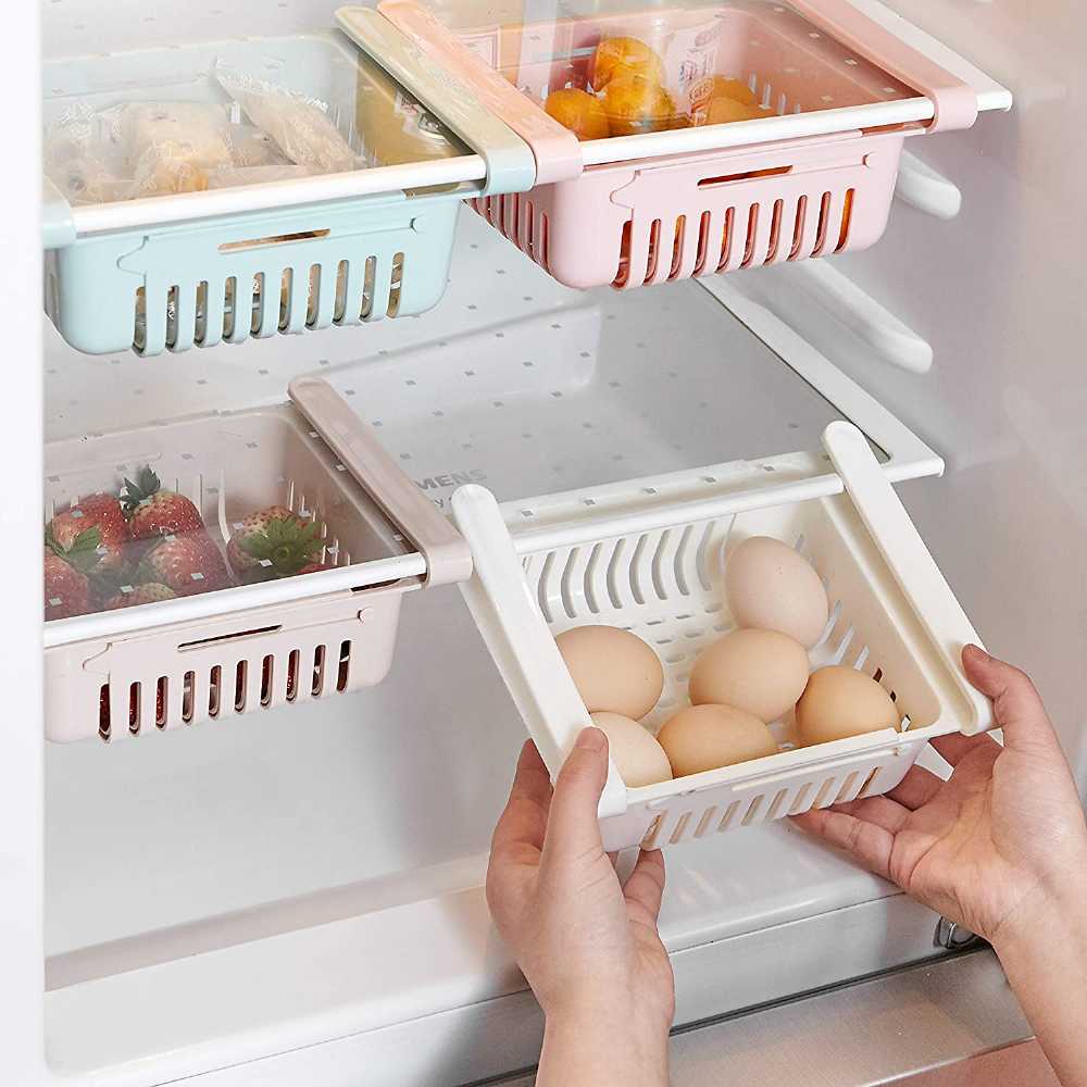 Retractable Drawer Type Refrigerator Storage Box