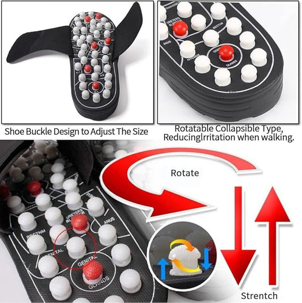 Massage Slippers - Rotating Acupressure Foot Massager